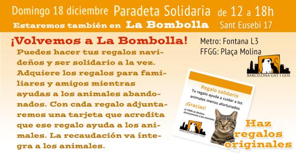 Paradeta solidaria en La Bombolla