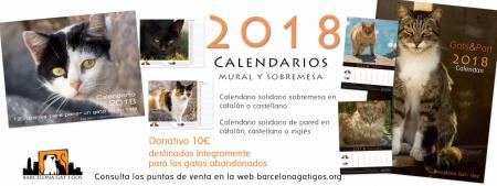 Punts de venda del calendari gatuno per al 2018 de Barcelona gat i gos